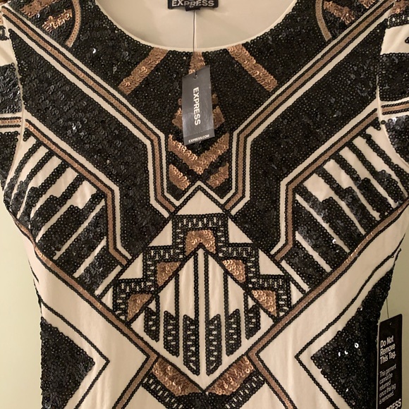 Sequined Express Dress NWT Size XS - Picture 4 of 5